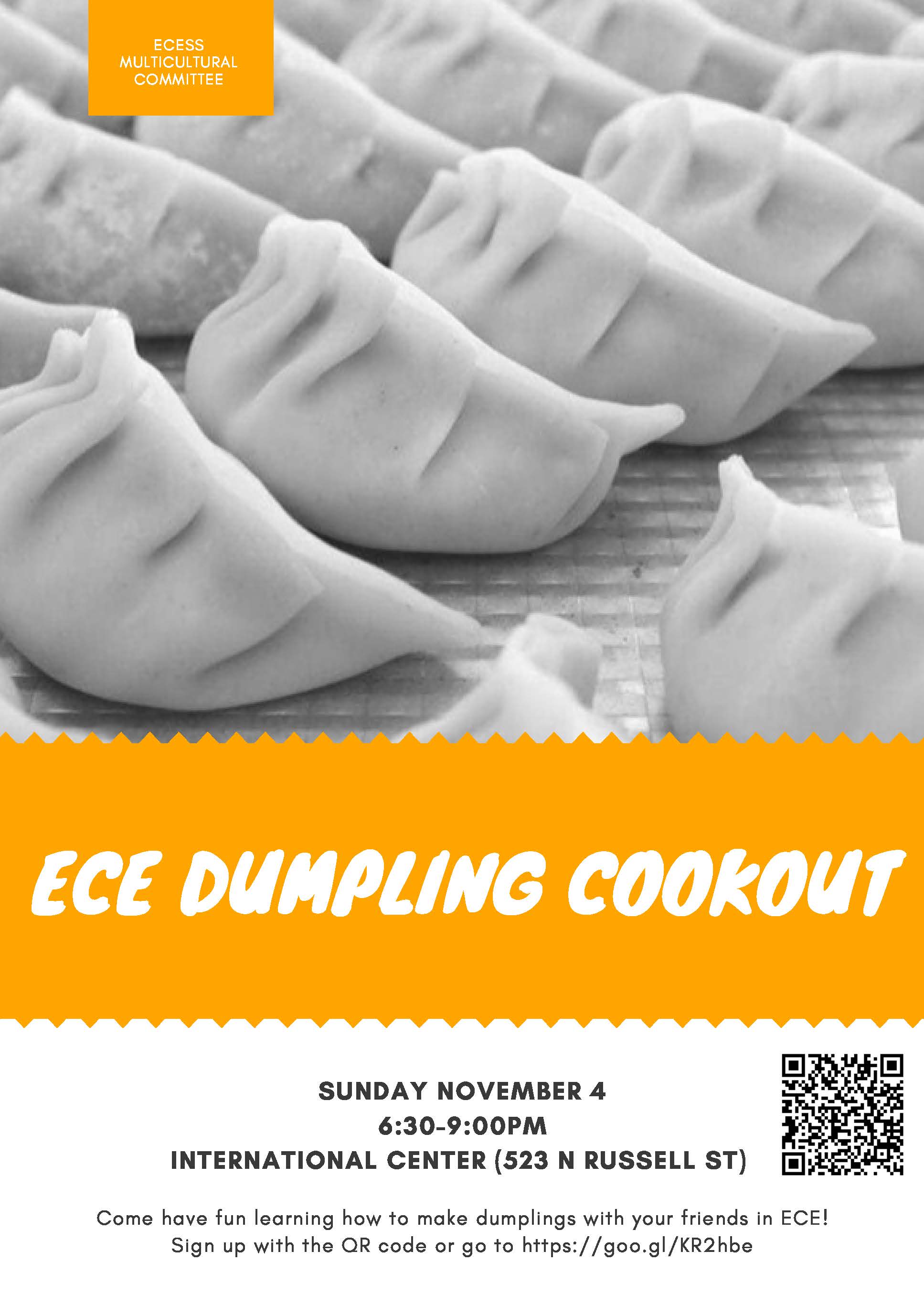 ECE Dumpling Cookout Flyer